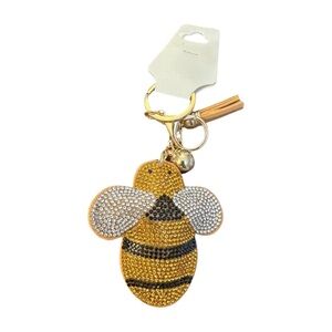 Gold and Black Bee Keychain